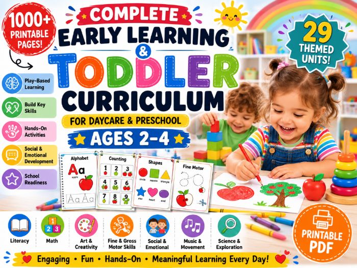 Early Learning Curriculum - Suitable for Homeschool, Centres & Daycare