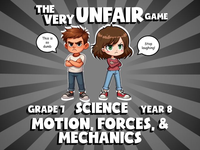 Motion, Forces, & Mechanics VERY UNFAIR GAME | No-Prep Year 8 Science Review Activity