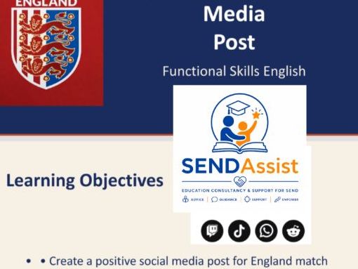 England Football World Cup English Functional Skills Social media written activity