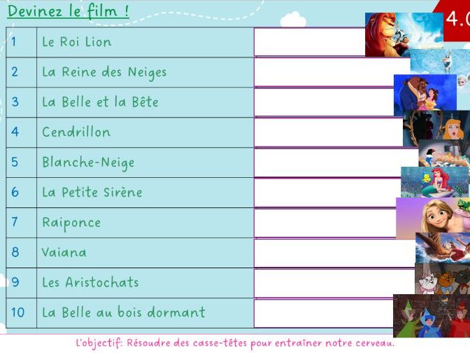 GCSE AQA French - Brainteasers - Topic 4 - Free-Time