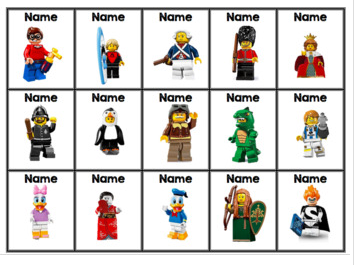 Lego Coat Peg Labels Editable