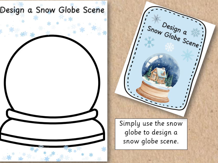 Snow globe scene