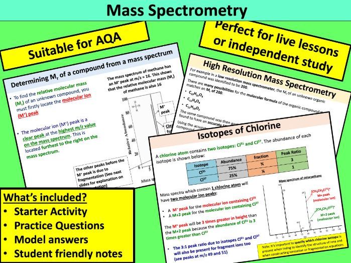 Mass Spectrometry In Organic Chemistry (AQA)