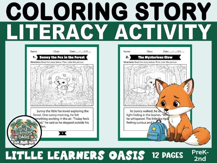 Coloring Story with Story Elements | Literacy