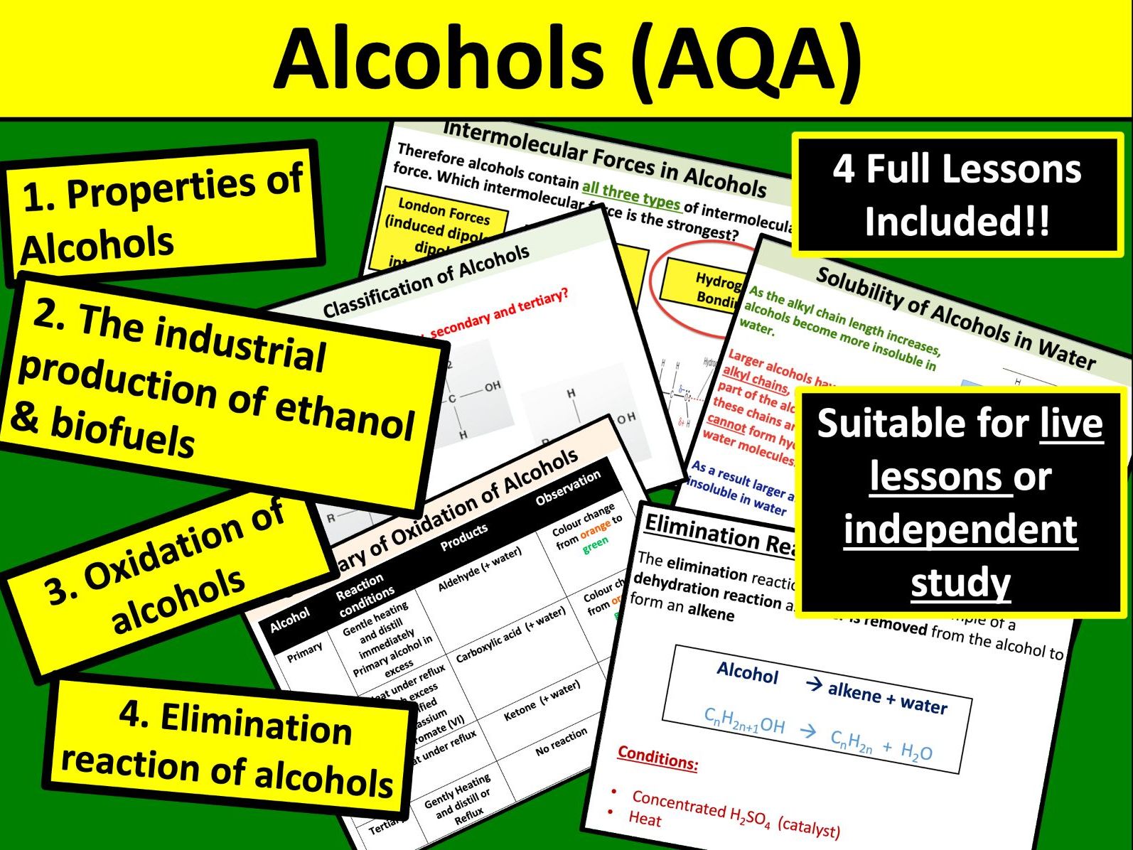 Alcohols (AQA)