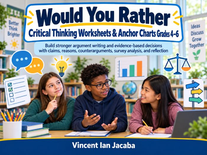 Would You Rather Critical Thinking Worksheets Grades 4–6 | Argument Writing & Reasoning