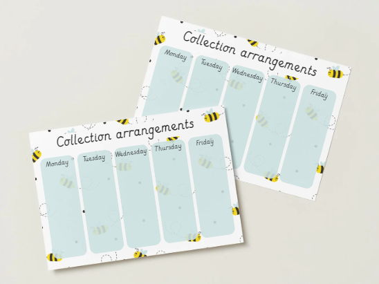 Bee Themed Collection Arrangements Display Poster