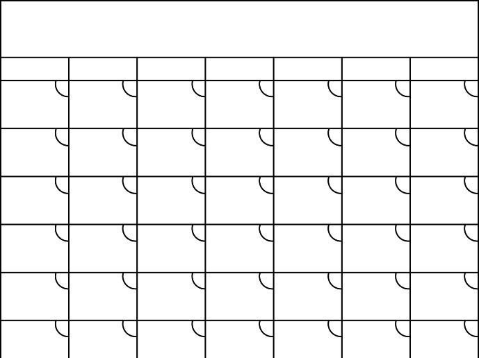 Blank Planning Calendar Template - Printable -