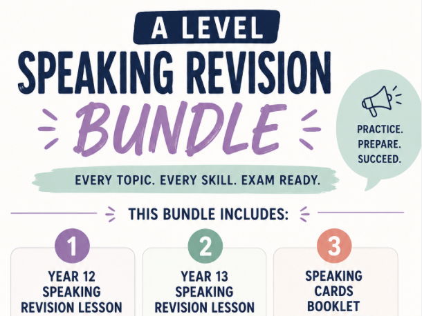 Speaking revision lessons + speaking cards booklet