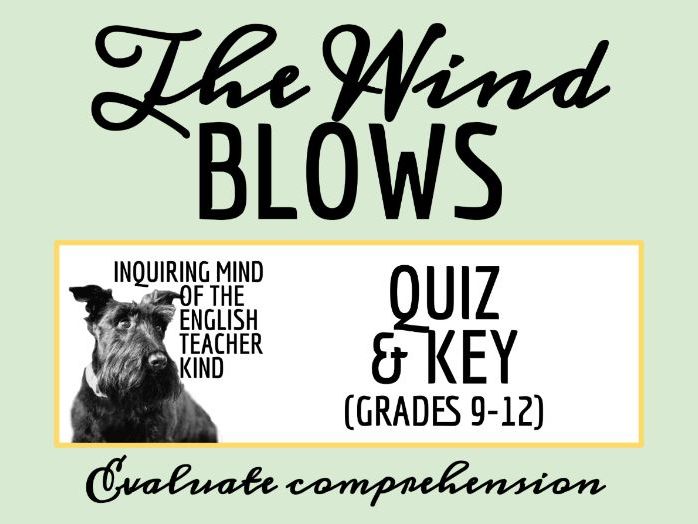 "The Wind Blows" by Katherine Mansfield Quiz and Answer Key (Short Story)