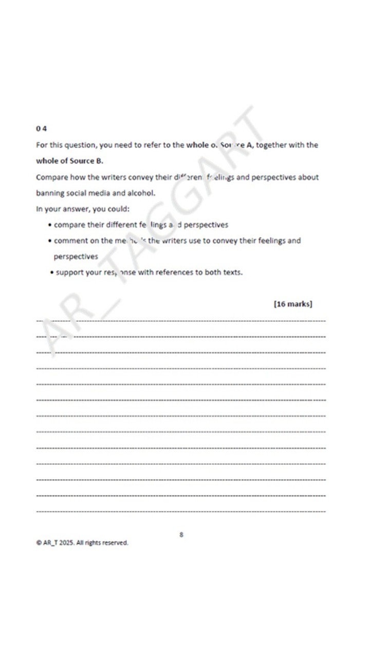 One AQA 2026 English Language Paper 2 Mock | AO Grids - (Soc ...