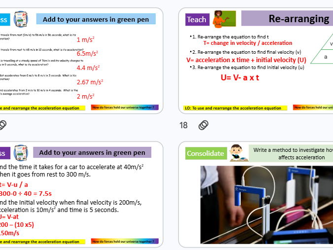 Acceleration GCSE Combined science AQA