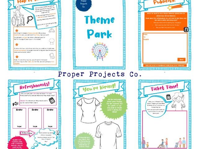 THEME PARK PROJECT - 35 Page Self-Guided Learning Pack