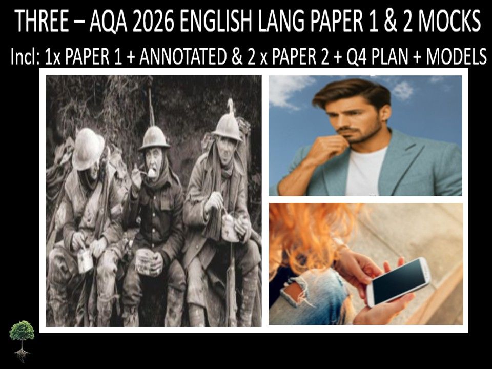 THREE  - AQA PAPER 1 & 2 | 2026 FULL MOCKS | ANNOTATED | Q4 PLAN | MODELS
