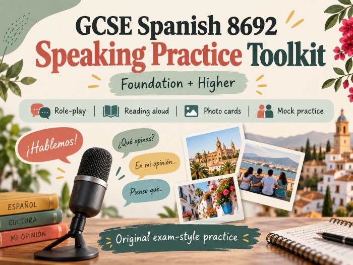 AQA GCSE Spanish 8692 Speaking Toolkit | Foundation + Higher | Role-play, Reading Aloud & Photo Card