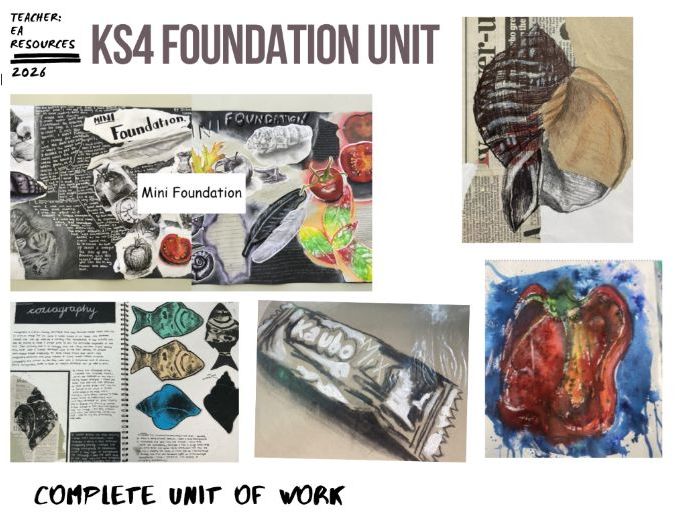 GCSE Art Foundation Project Unit of Work | Coursework Skills, Assessment & Media Experimentation