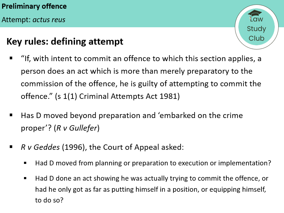 Attempt - Lesson slides (AQA A-level law)