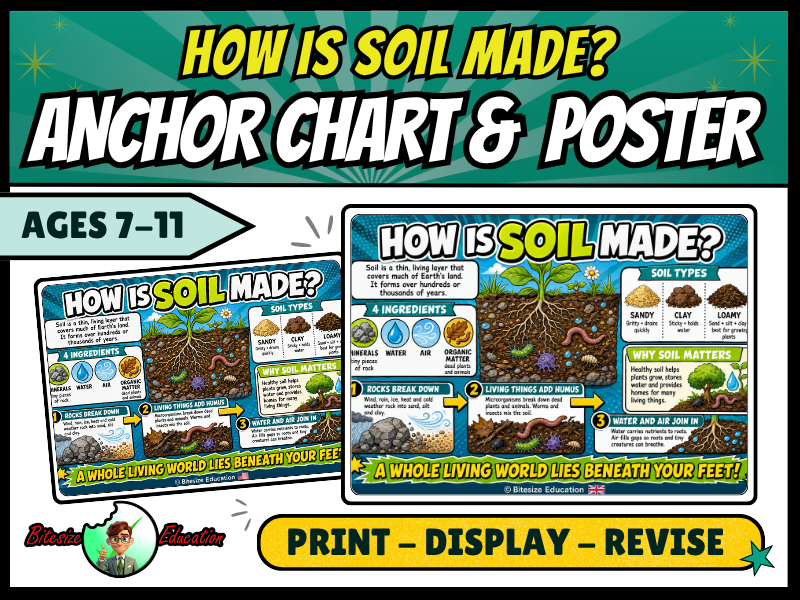 How Is Soil Made? | Anchor Chart & Poster | Year 3 and 4