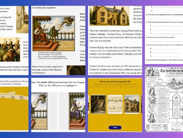 KS2/KS3 James I - The Gunpowder Plot: Stand Alone Lesson Pack