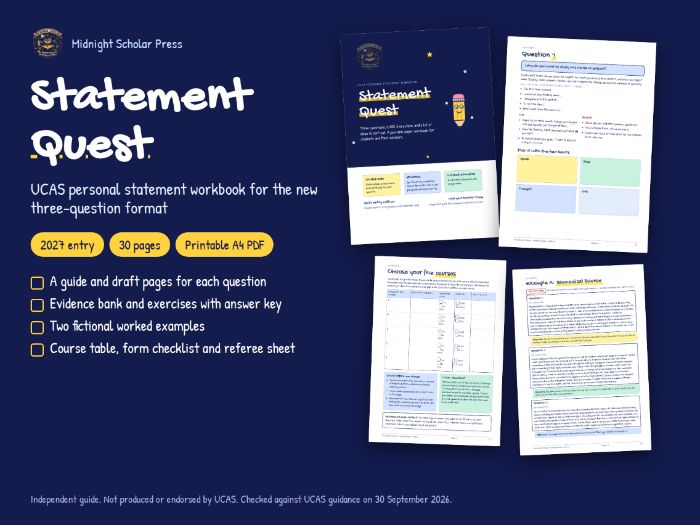 UCAS Personal Statement Workbook (2027 Entry)