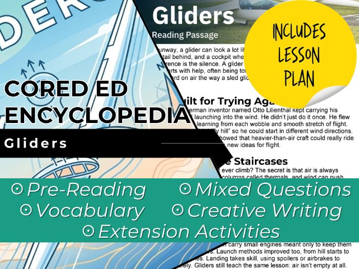 Gliders Reading Comprehension Passage