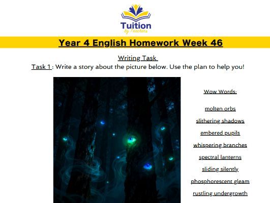 46. Year 4 Creative Writing & Spelling