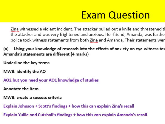 2025 spec AQA Anxiety