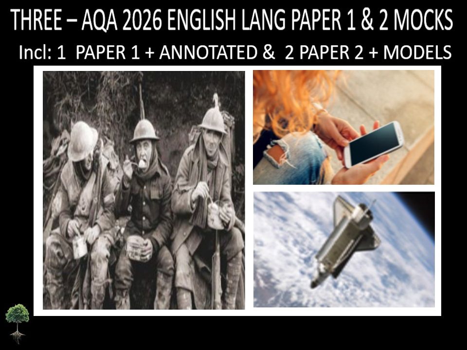 THREE - AQA PAPER 1 & 2 | 2026 FULL MOCKS | ANNOTATED | MODELS