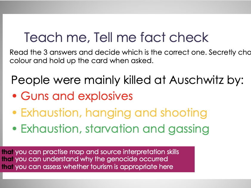 KS3 Dark Tourism: Auschwitz