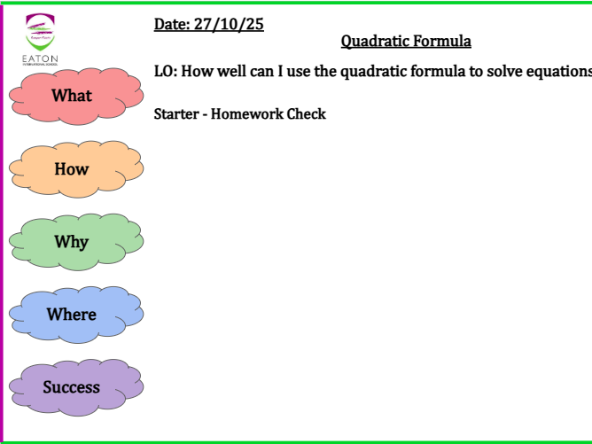 Quadratic Formula - Solving Quadratics