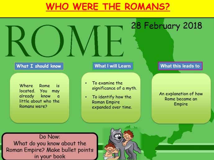 The Roman Empire Lesson with resources and Italian/Romanian translation