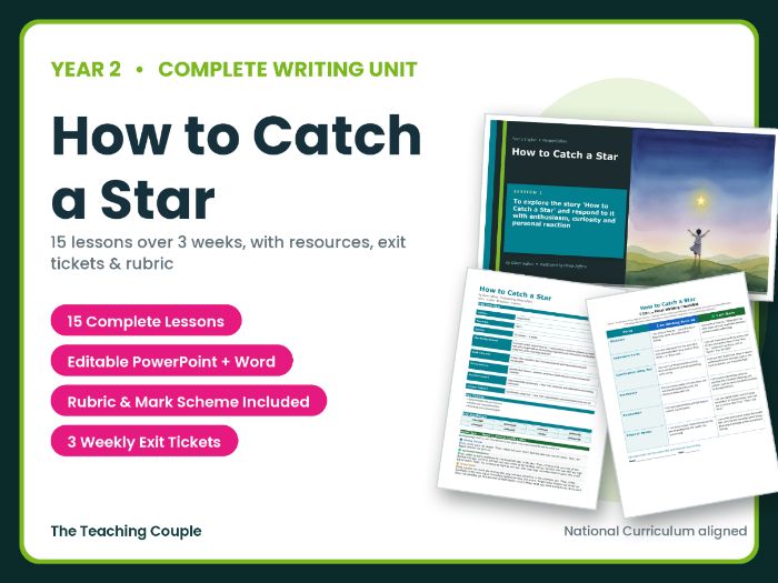 How to Catch a Star | Year 2 English Unit | 15 Complete Lessons + Resources + Marking Scheme