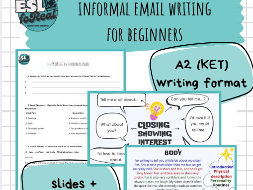 Informal E-mail Writing  for Beginners – Step-by-Step (A2/KET)