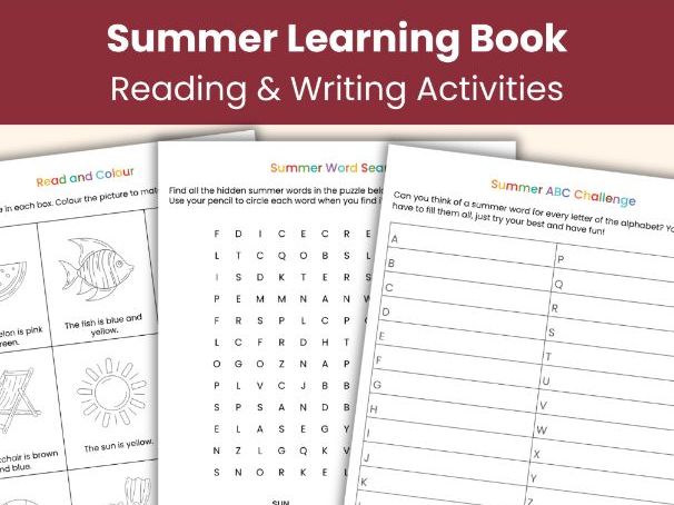 Summer Activity Pack | 18 Pages of Reading, Writing, Puzzles and Creative Tasks