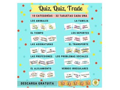 Pack Quiz, quiz, trade vocabulario y gramática. Spanish bundle quiz, quiz, trade vocabulary, grammar