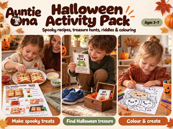 Halloween Recipes, Games and Colouring