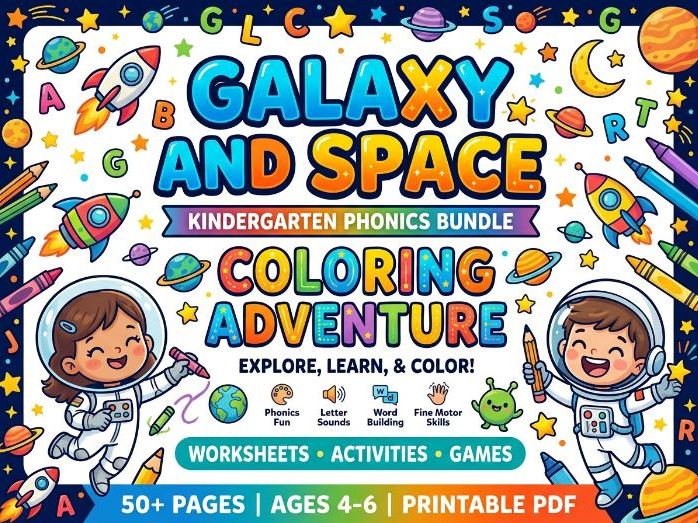 Galaxy and Space Coloring Adventure