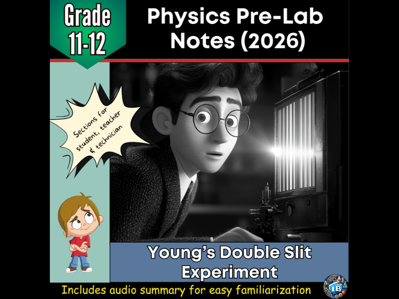 IB DP Physics Young’s Double Slit Interference Pre-Lab Notes 2026