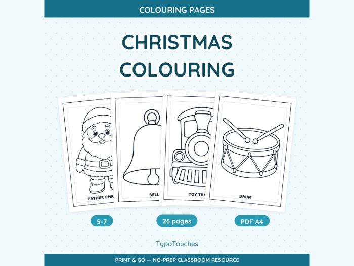 Christmas Colouring Pages | 26 No-Prep Sheets