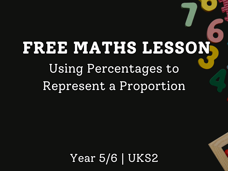 FREE Percentages Lesson – Representing a Proportion (Year 5/6)