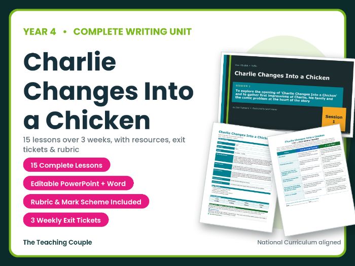 Charlie Changes Into a Chicken | Year 4 English Unit | 15 Complete Lessons + Resources