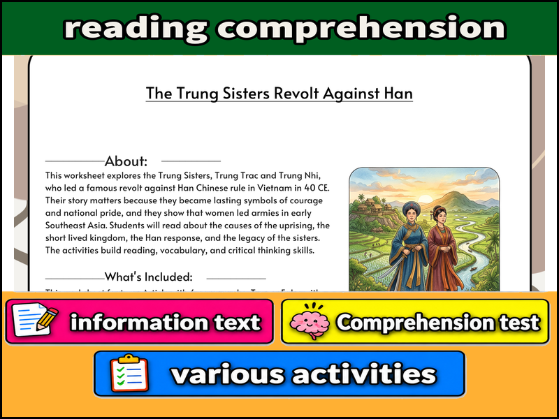 The Trung Sisters Revolt Against Han & Comprehension Test