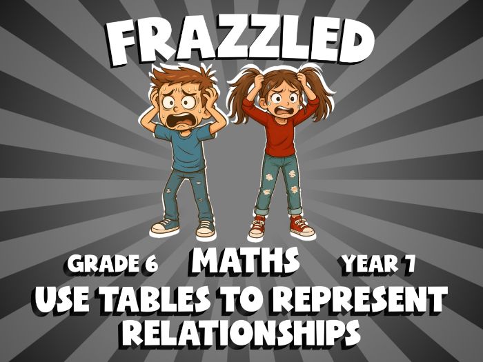 Use Tables to Represent Relationships FRAZZLED Maths Game | No-Prep Year 7 Review Activity