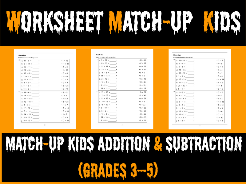 Match-Up Kids: Addition & Subtraction