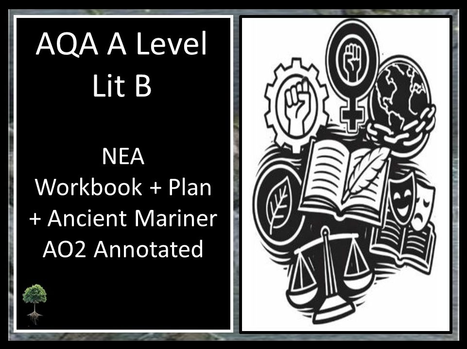 AQA A Level | NEA Workbook + Plan and  Coleridge - Ancient Mariner | AO2 Annotated Poem | Lit B