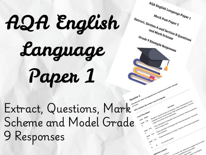 AQA English Language Paper 1 – Original Mock Exam + Full Mark Scheme & Grade 9 Models - Series 2