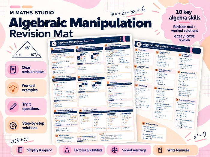 Algebra  | A3 Revision Mat