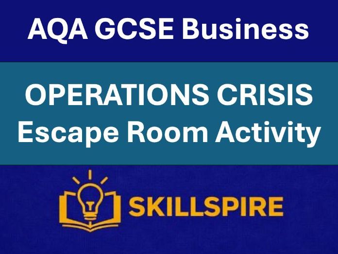 GCSE Business Operations Crisis Escape Room | KS4 4-in-1 Bundle | PowerPoint Tracker & Certificates