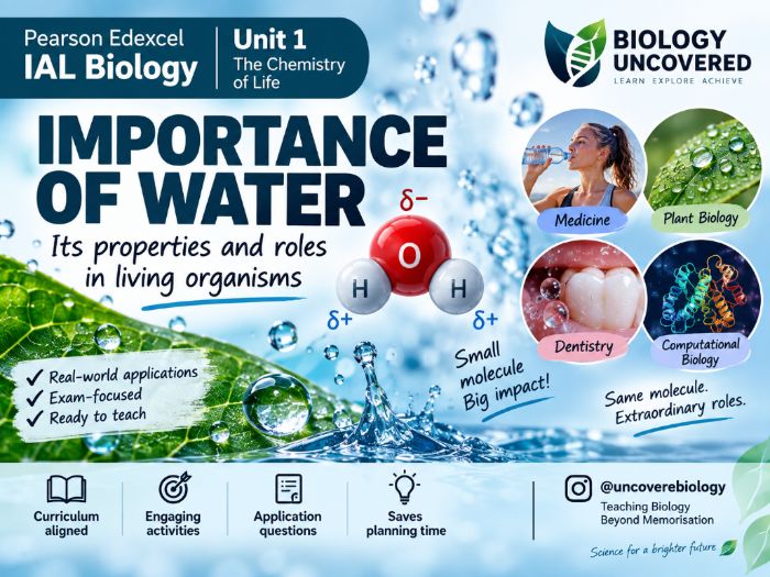 Importance of Water | Pearson IAL Biology Unit 1