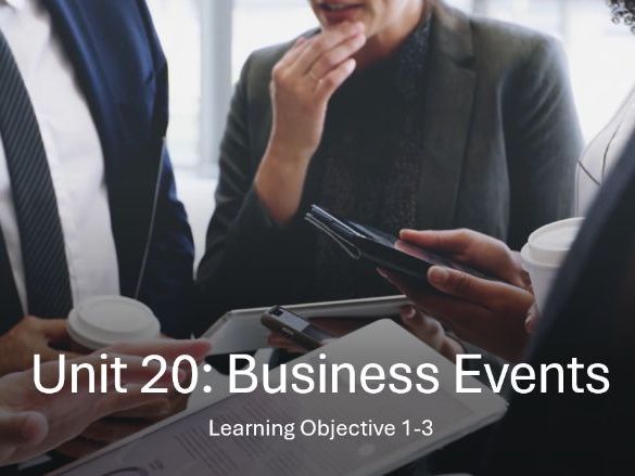 Cambridge Technical Level 3 Business -Unit 20- Business Event